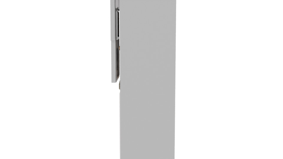 Stylish Stainless Steel Refrigerator 3D Model - Professional 3D Model Render 2