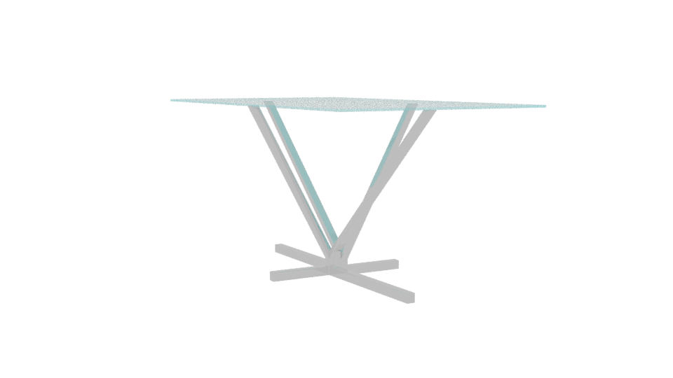 Stylish Modern Glass Table 3D - Professional 3D Model Render 13