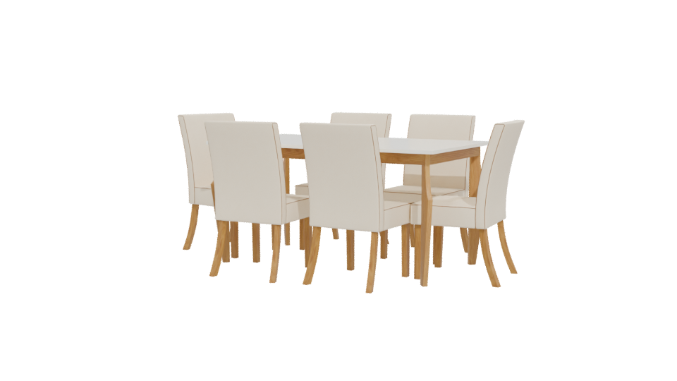 Stylish Dining Table Set 3D - Professional 3D Model Render 12