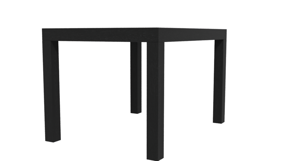 Stylish Black Wooden Table 3D - Professional 3D Model Render 12