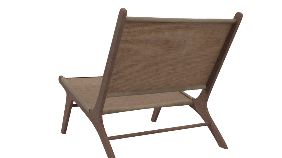 Stylish Minimalist Lounge Chair 3D - Professional 3D Model Render 4