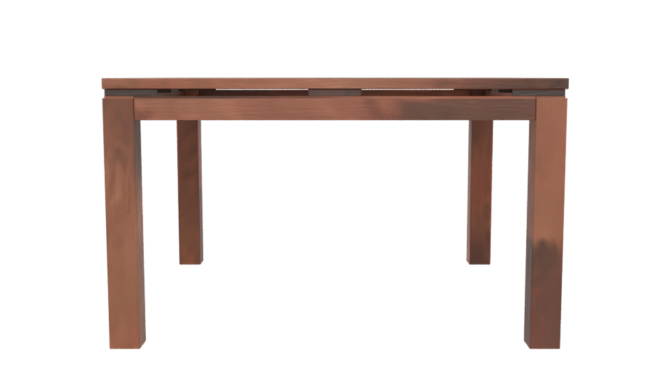 Vintage Square Wooden Table Model - Professional 3D Model Render 5