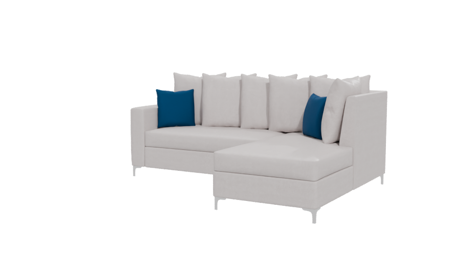 Contemporary L-Shaped Sofa Model - Professional 3D Model Render 12