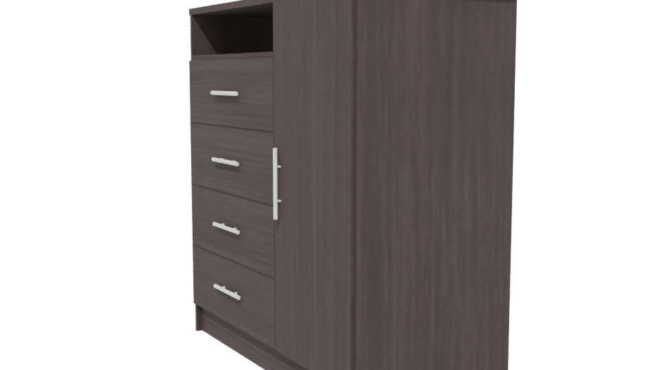 Modern Wooden Storage Cabinet 3D - Professional 3D Model Render 13