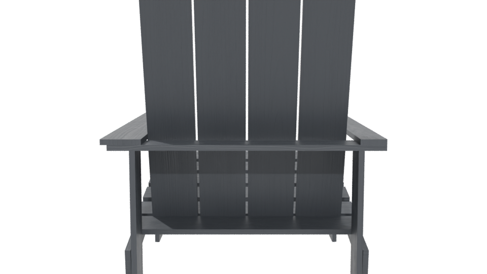 Stylish Outdoor Wooden Chair 3D - Professional 3D Model Render 5