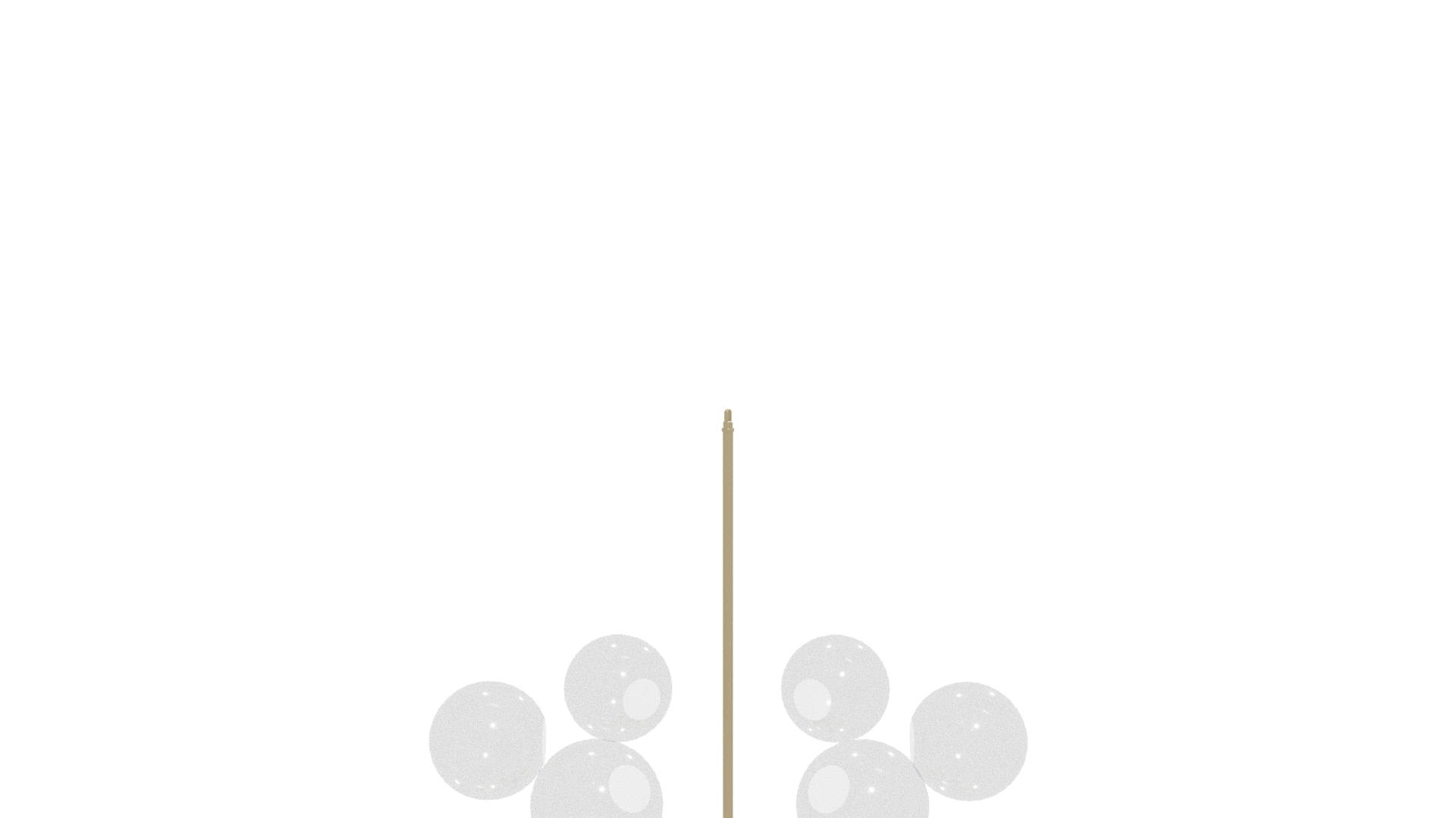 Elegant Modern Multi-Bulb Chandelier 3D Model - Professional 3D Model Render 12