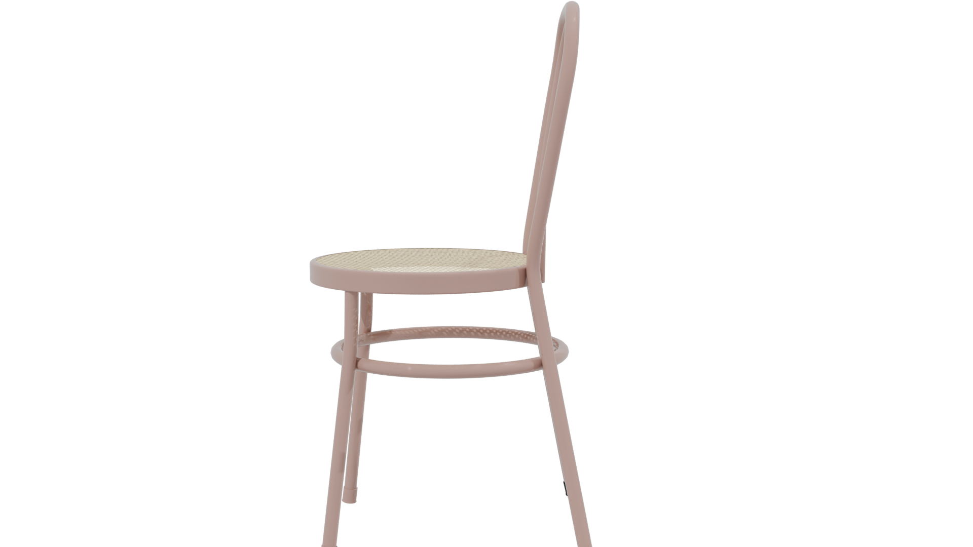 Stylish Pink Bistro Chair 3D Model - Professional 3D Model Render 2