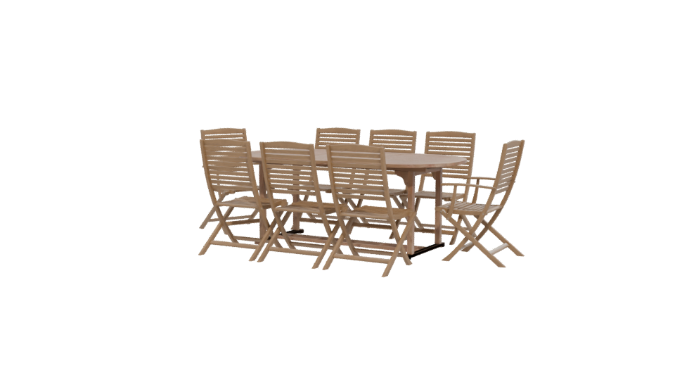 Stylish Outdoor Dining Set 3D - Professional 3D Model Render 12