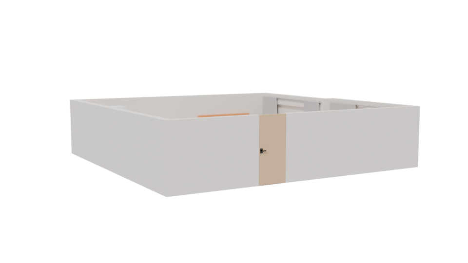 Stylish Minimalist Bedroom 3D Model - Professional 3D Model Render 13