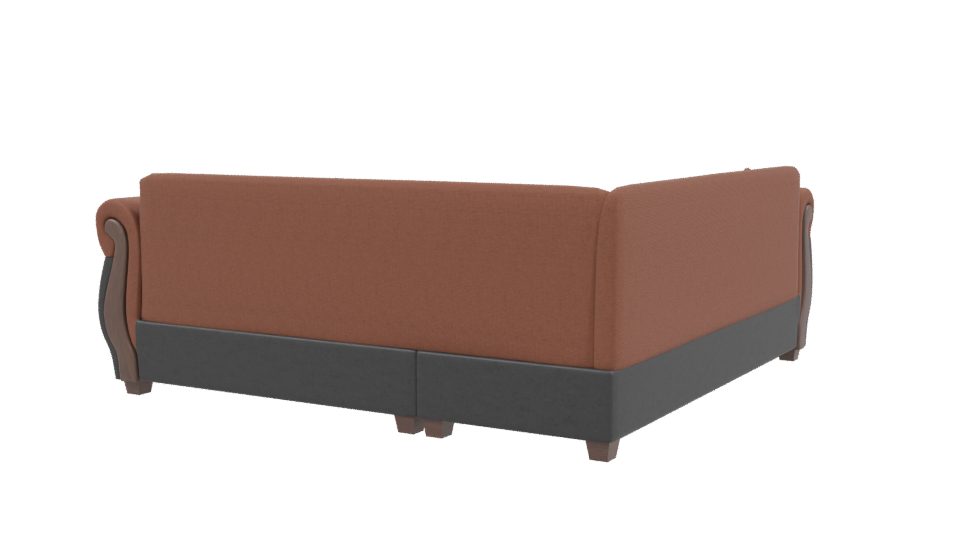 Stylish L-Shaped Sofa Model - Professional 3D Model Render 3
