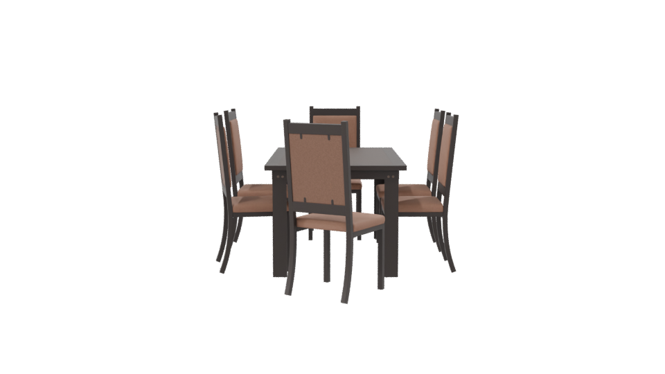 Stylish Modern Dining Table Set 3D Model - Professional 3D Model Render 8