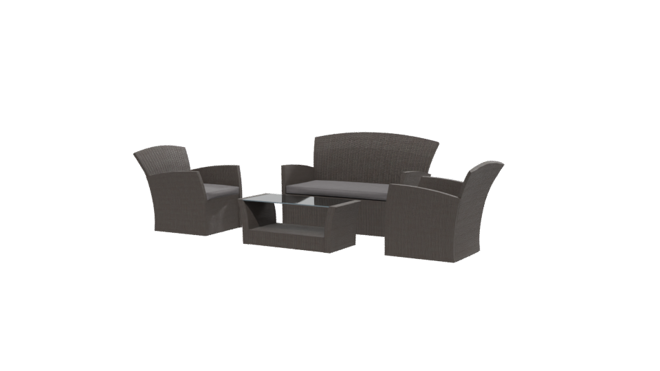Stylish Outdoor Sofa Set 3D Model - Professional 3D Model Render 12