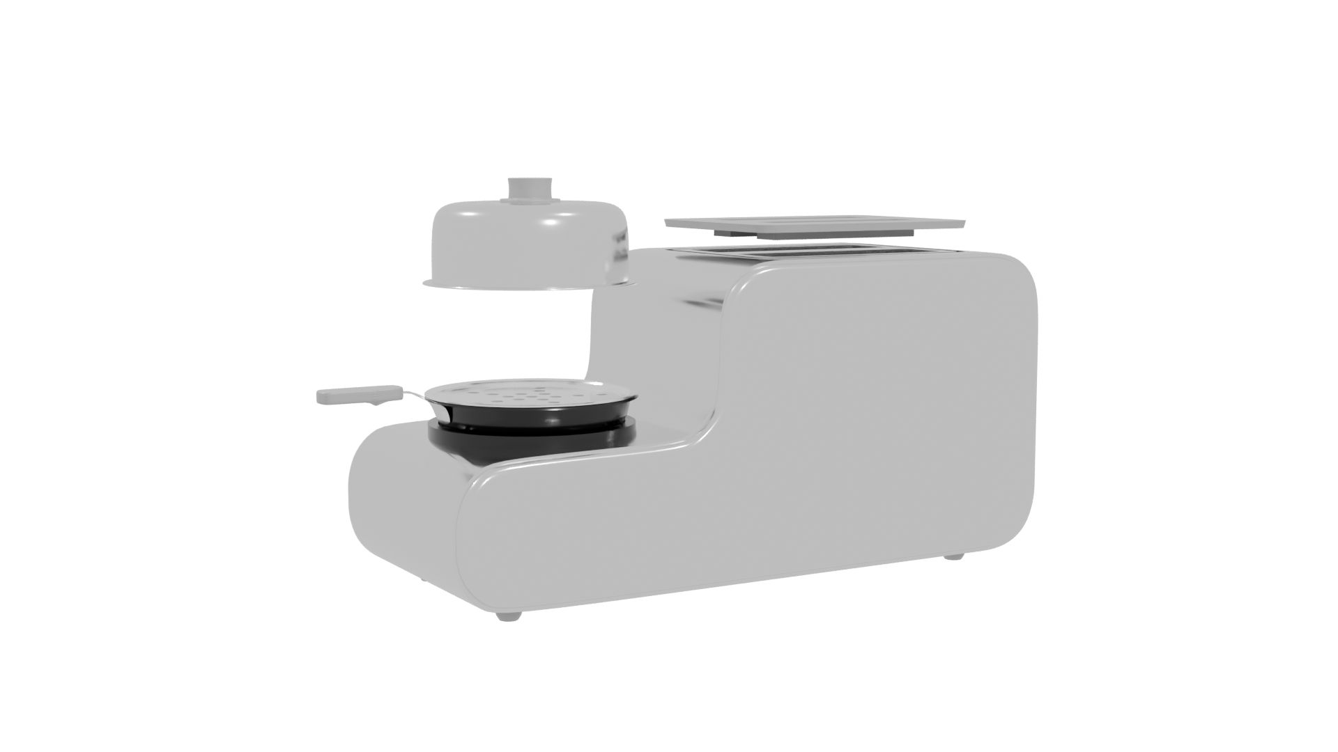 Kit Desayuno Silver 3D Model - Professional 3D Model Render 4