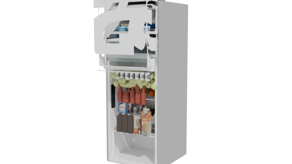 Sleek Refrigerator 3D Model - Professional 3D Model Render 12