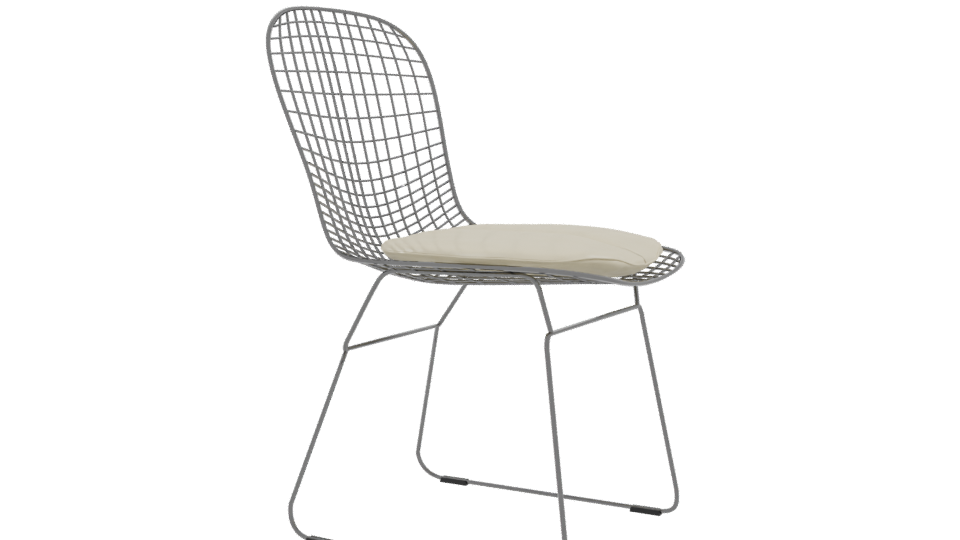Stylish Wireframe Chair 3D Model - Professional 3D Model Render 9
