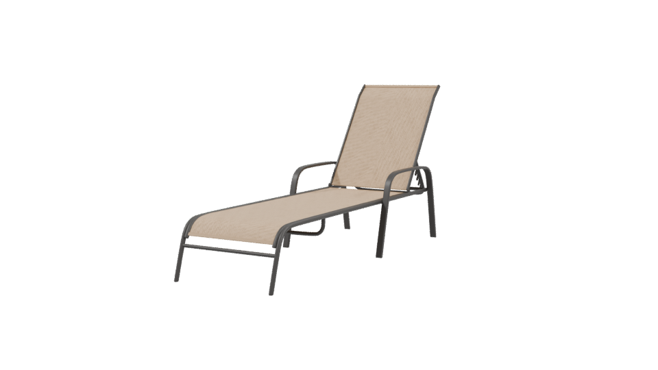 Stylish Outdoor Lounger Model - Professional 3D Model Render 3