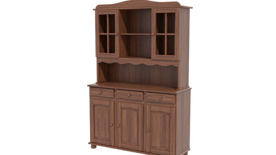 Classic Wooden Cabinet 3D Model - Professional 3D Model Render 12