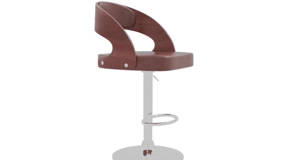 Stylish Modern Bar Stool 3D - Professional 3D Model Render 9