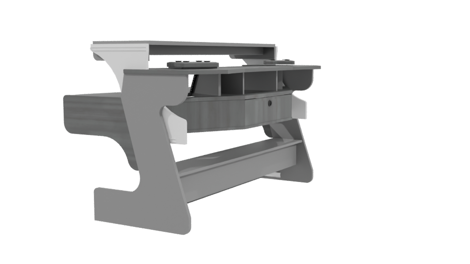 Stylish Modern Office Desk Model - Professional 3D Model Render 3