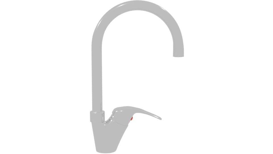 High-Polish Kitchen Faucet 3D Model - Professional 3D Model Render 8