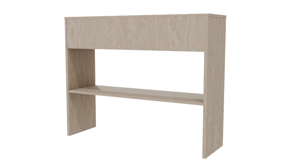 Stylish Wooden Shelf Display 3D - Professional 3D Model Render 6