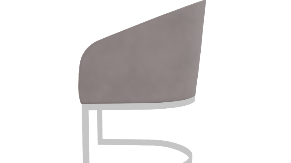 Minimalist Fabric Accent Chair 3D - Professional 3D Model Render 2