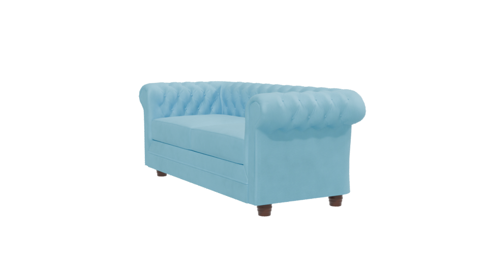 Elegant Blue Sofa 3D Model - Professional 3D Model Render 13