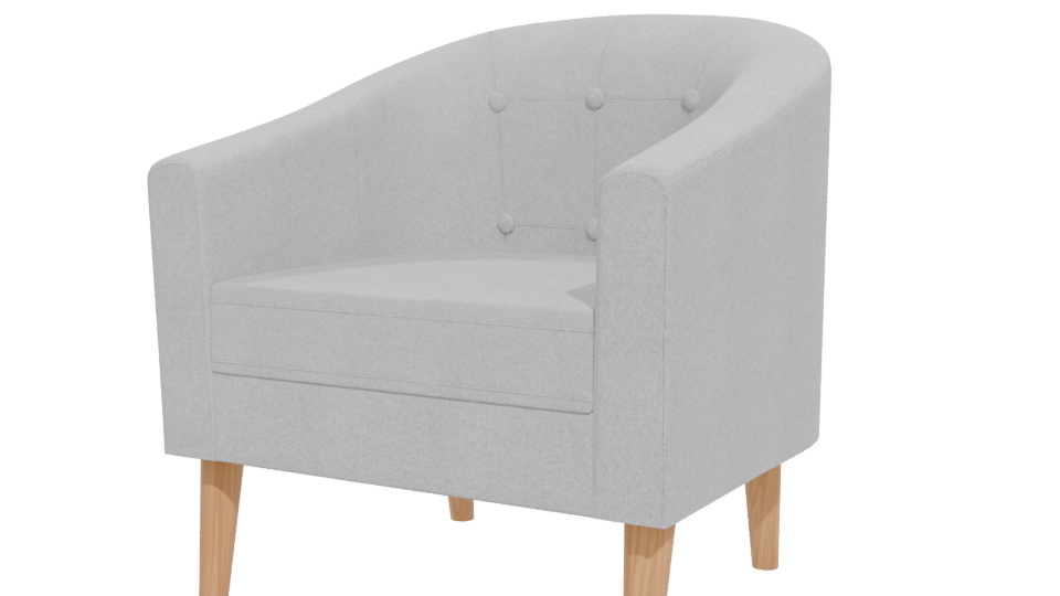Stylish Modern Accent Chair 3D - Professional 3D Model Render 12