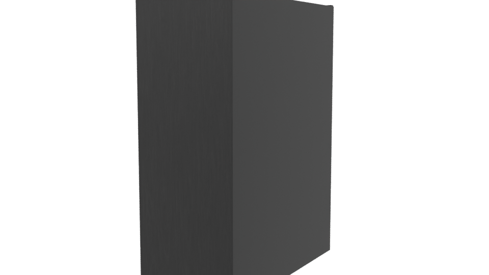 Minimalist Black Bookshelf 3D Model - Professional 3D Model Render 3