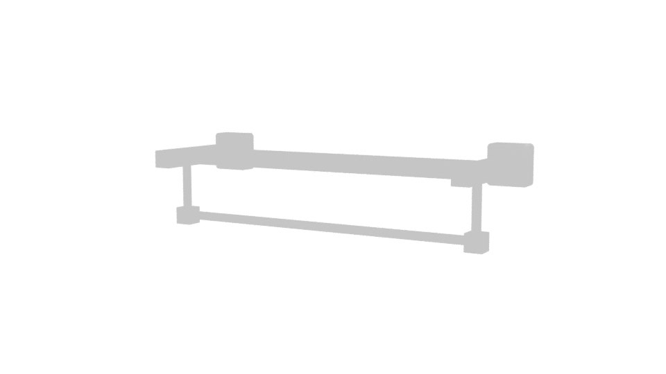 Stylish Wall-Mounted Rack 3D - Professional 3D Model Render 12