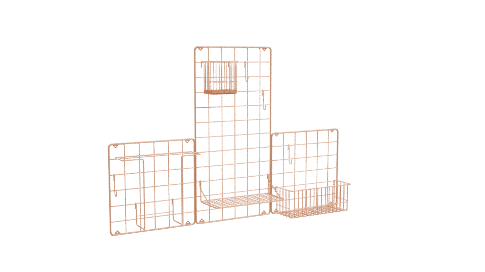 Stylish Wire Storage Basket Set 3D Model - Professional 3D Model Render 10