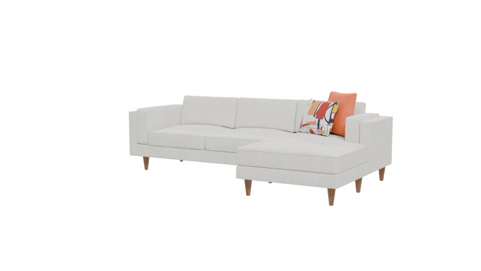 Modern Sectional Sofa 3D Model - Professional 3D Model Render 12