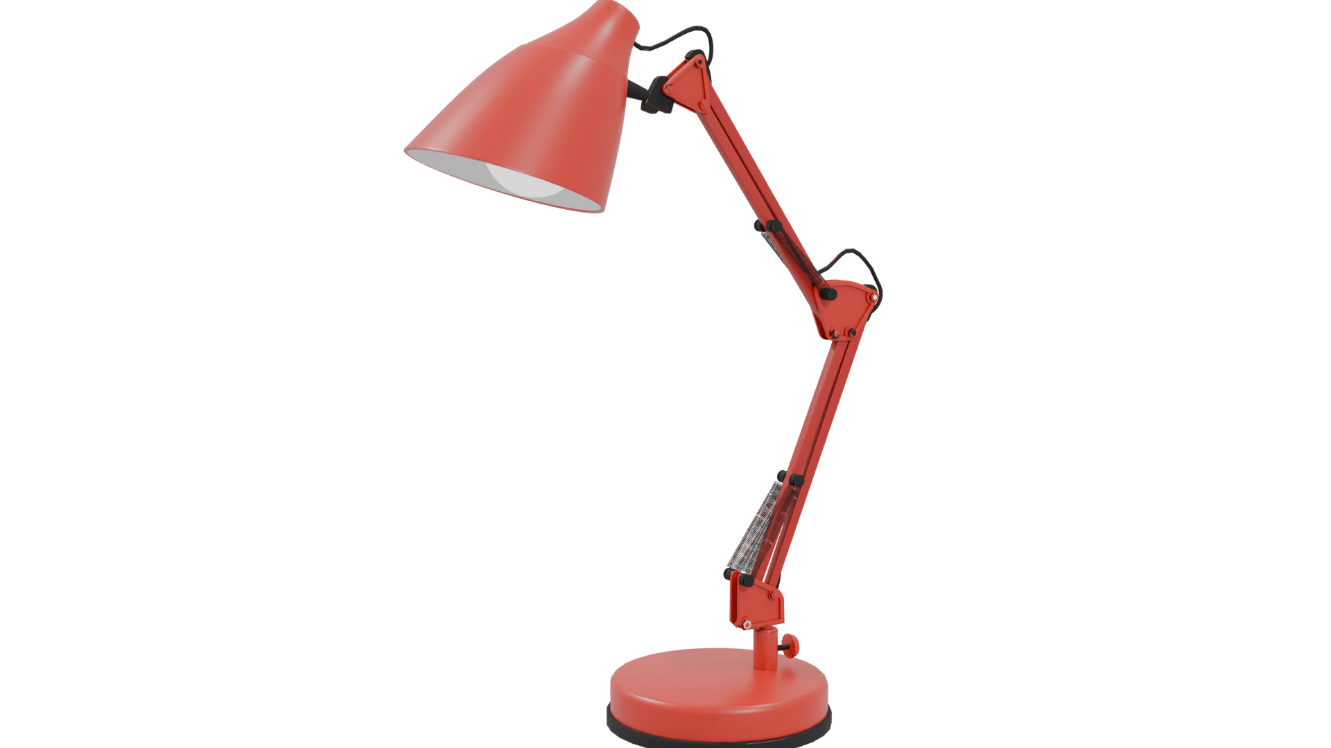 Stylish Red Desk Lamp Model - Professional 3D Model Render 4