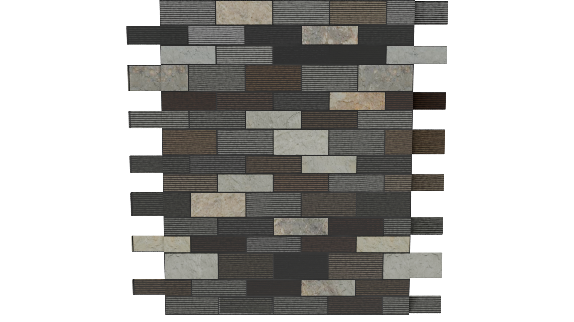 Stylish Mosaic Wall Tile 3D Model - Professional 3D Model Render 5