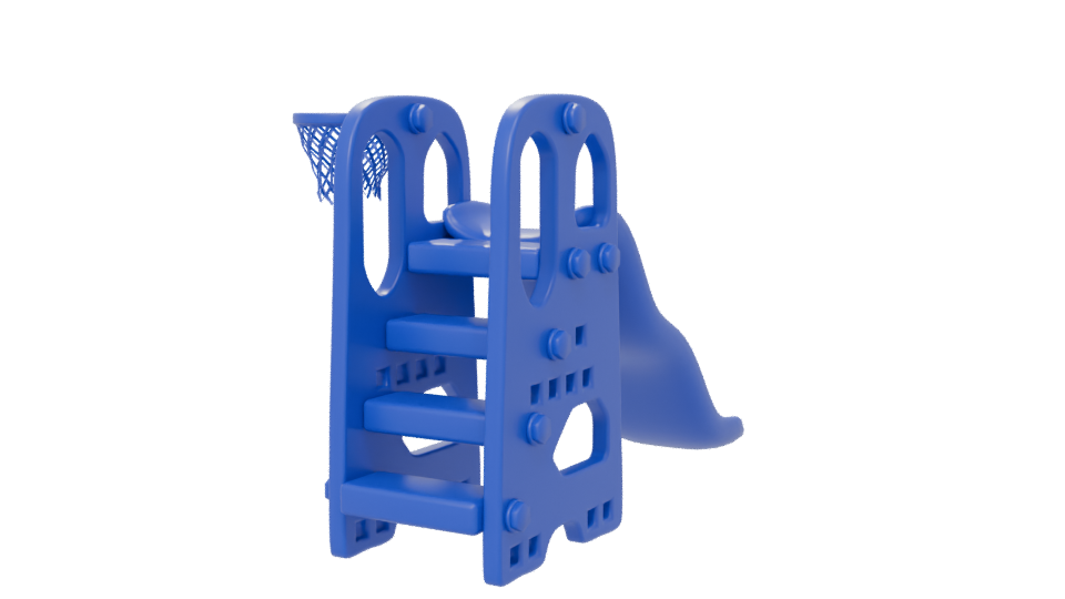 Children's Play Slide with Basketball Hoop 3D Model - Professional 3D Model Render 6