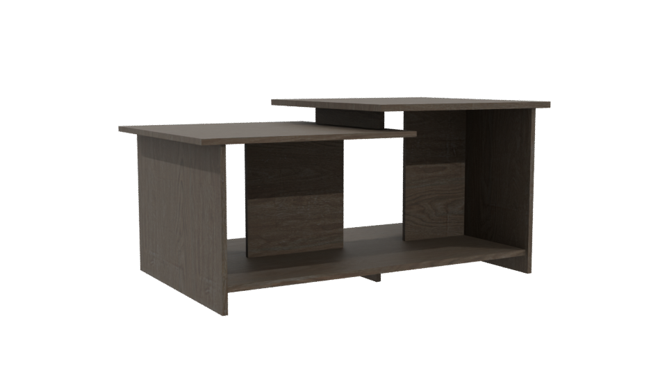 Contemporary Wooden Coffee Table 3D - Professional 3D Model Render 4