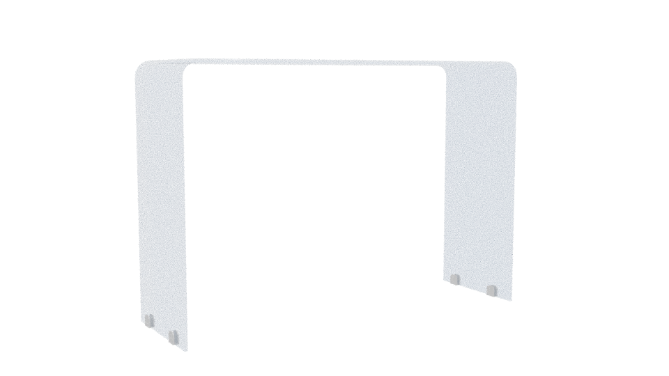 Transparent Minimalist Architectural Divider 3D Model - Professional 3D Model Render 4