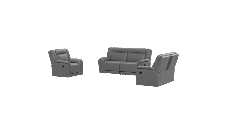 Stylish Leather Sofa Set 3D - Professional 3D Model Render 12