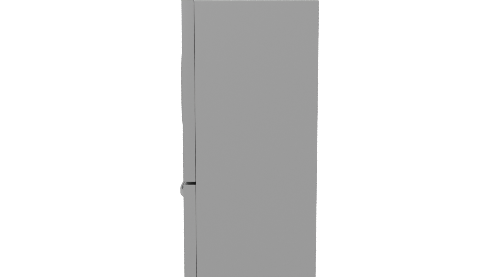 Stylish Stainless Steel Refrigerator 3D - Professional 3D Model Render 2