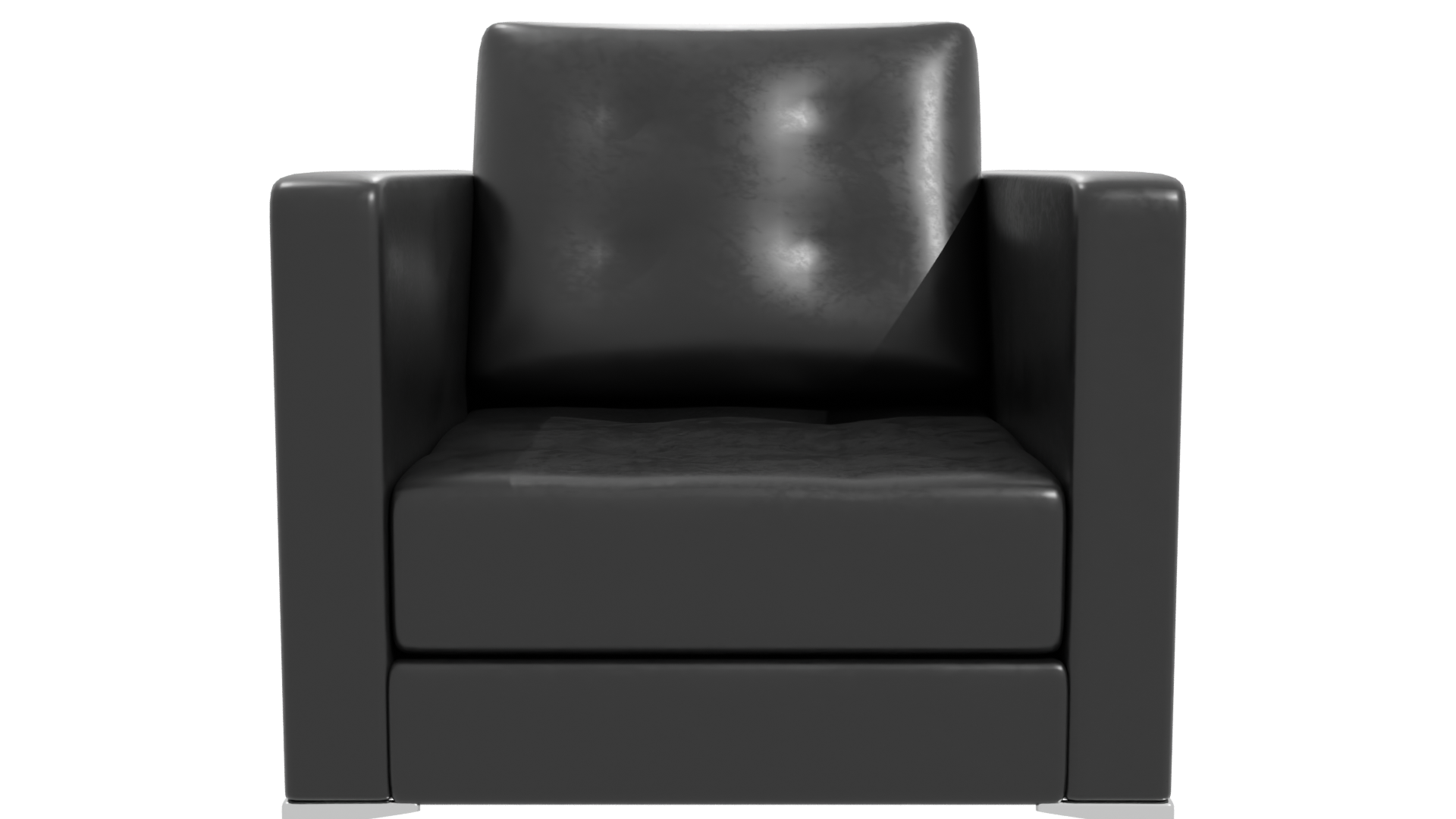 Stylish Modern Black Armchair 3D - Professional 3D Model Render 11