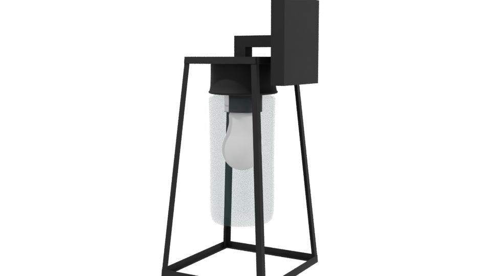 Industrial Glass Lantern Model - Professional 3D Model Render 3