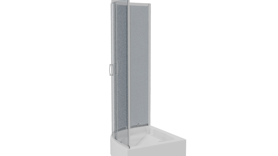 Elegant Corner Shower Unit 3D - Professional 3D Model Render 7