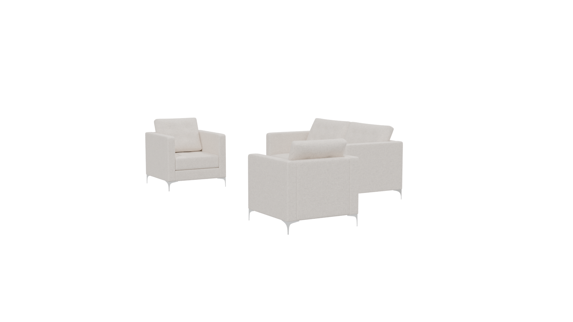 Elegant Modern Sofa Set 3D Model - Professional 3D Model Render 13