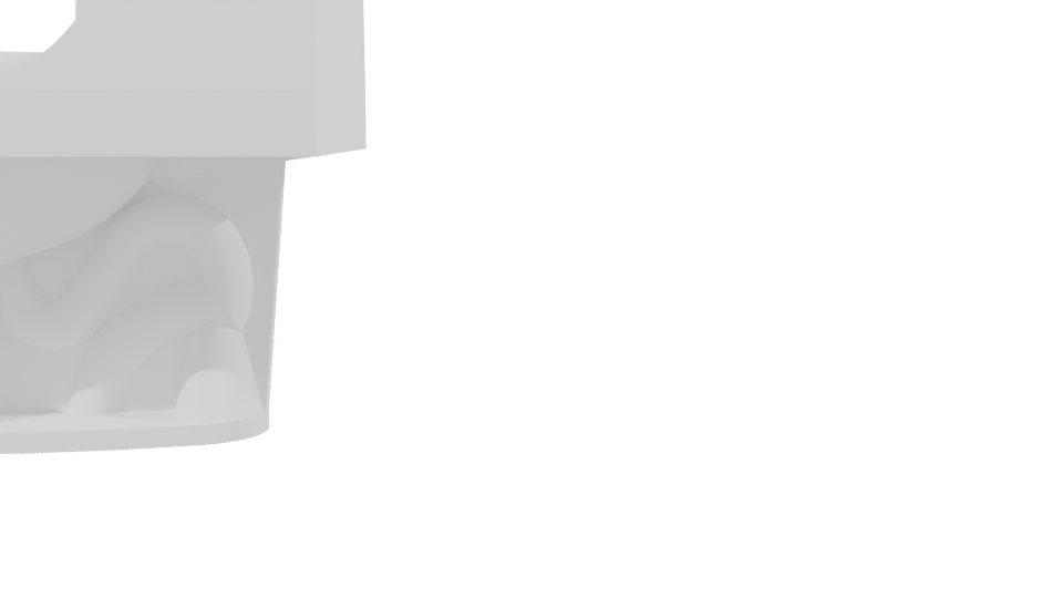 Minimalist Ceramic Toilet Model - Professional 3D Model Render 2