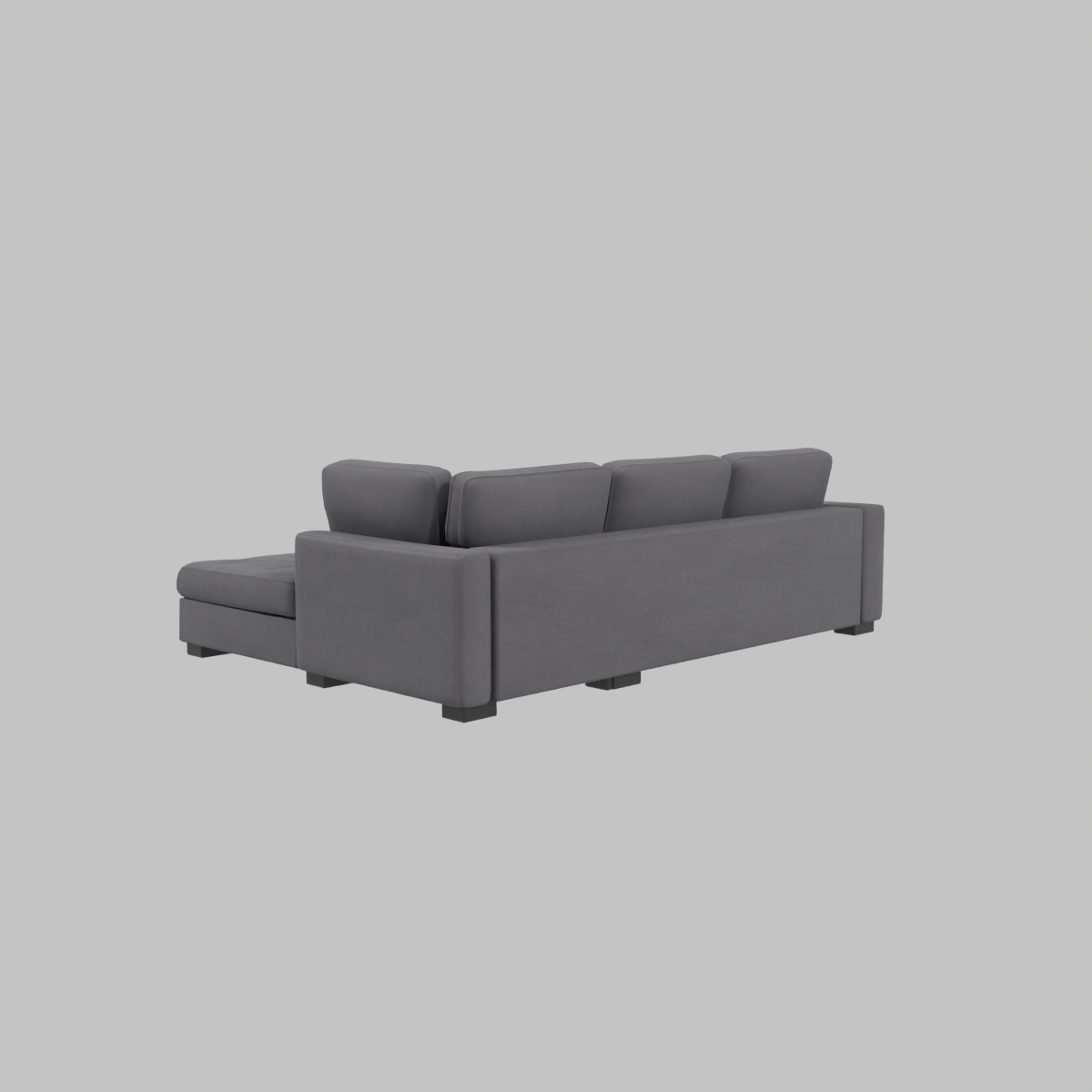 SECCIONAL TELA PIRLO M COLOR GRIS OSC