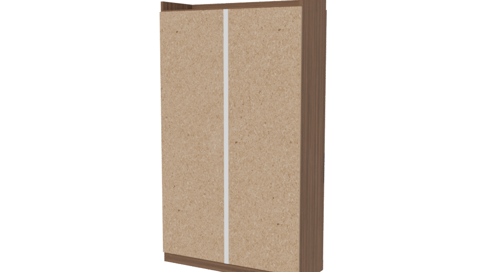 Stylish Modern Wooden Cabinet 3D - Professional 3D Model Render 6