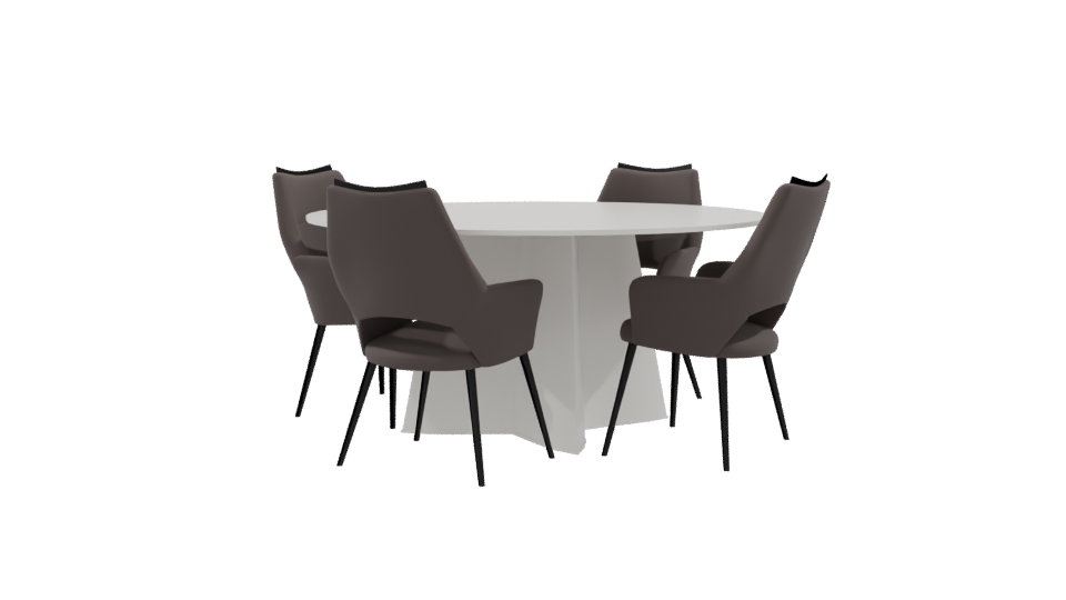Modern Round Dining Table 3D - Professional 3D Model Render 9