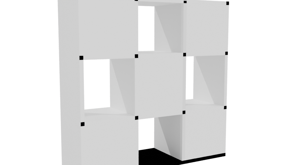 9 Cube Organizer Shelf 3D Model - Professional 3D Model Render 4