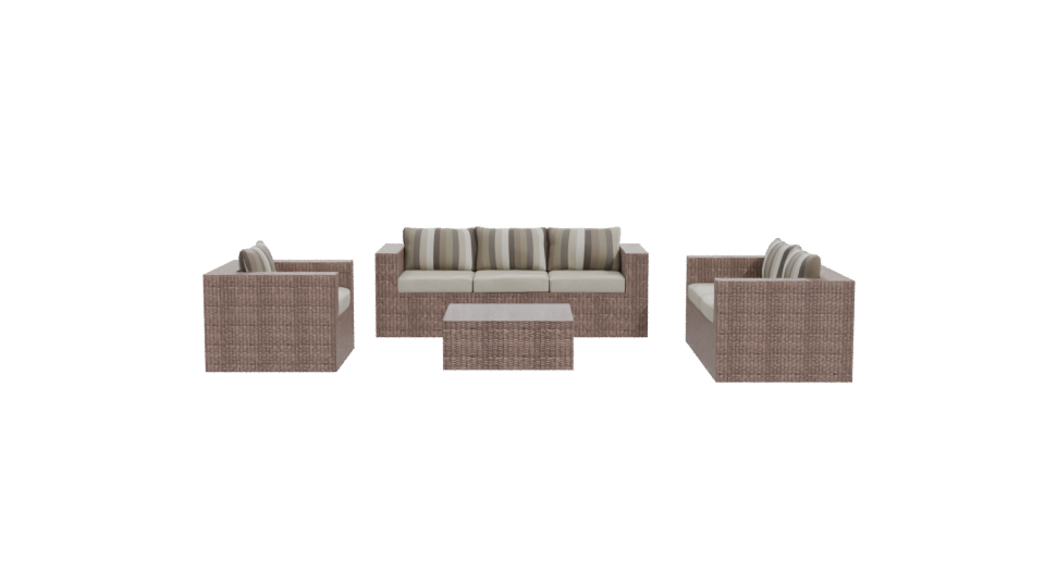 Stylish Outdoor Sofa Set 3D - Professional 3D Model Render 11