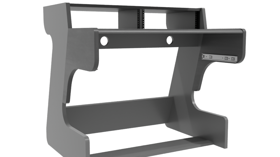 Contemporary Office Desk 3D Model - Professional 3D Model Render 10